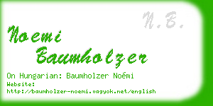 noemi baumholzer business card
