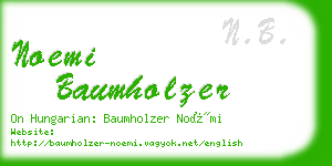 noemi baumholzer business card